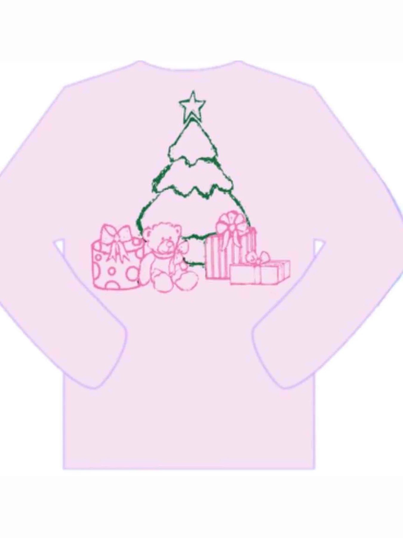 LS Pink Christmas Tree with Presents Shirt
