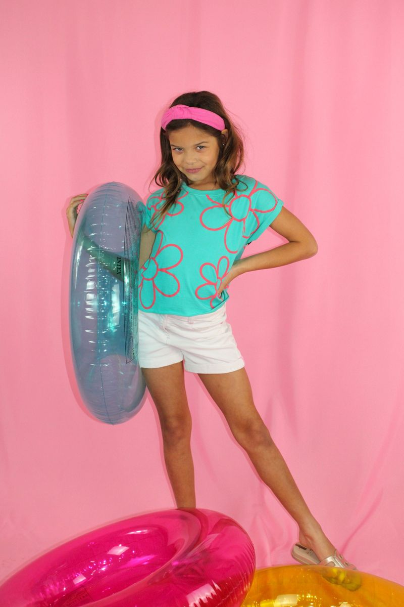 Puff Print Flowers Tee