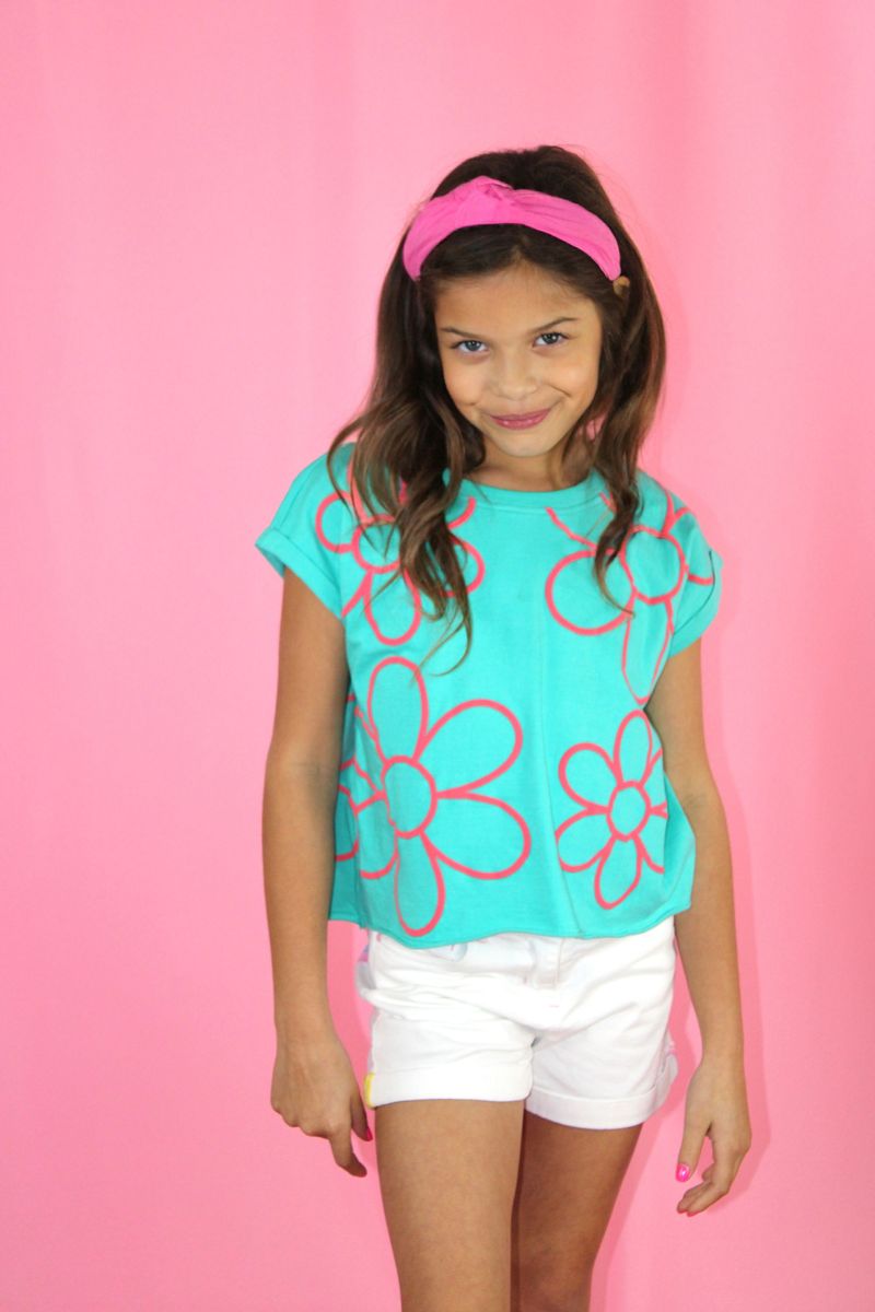 Puff Print Flowers Tee