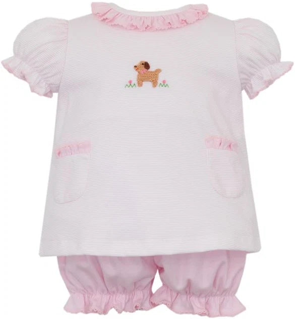 Puppies Pink Bloomer Set