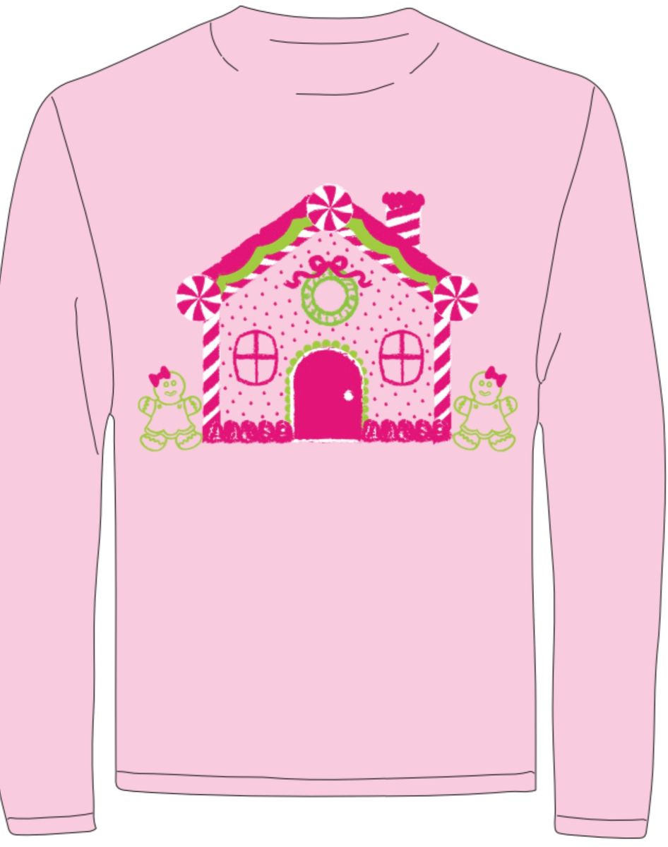 LS Pink Gingerbread House T-Shirt