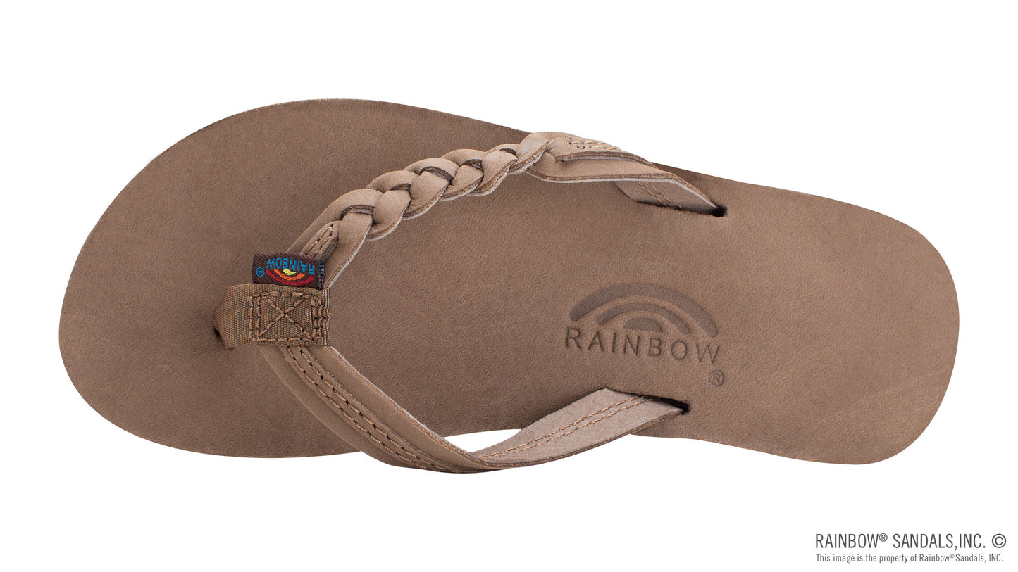 Kids Flirty Braidy - Dark Brown Leather