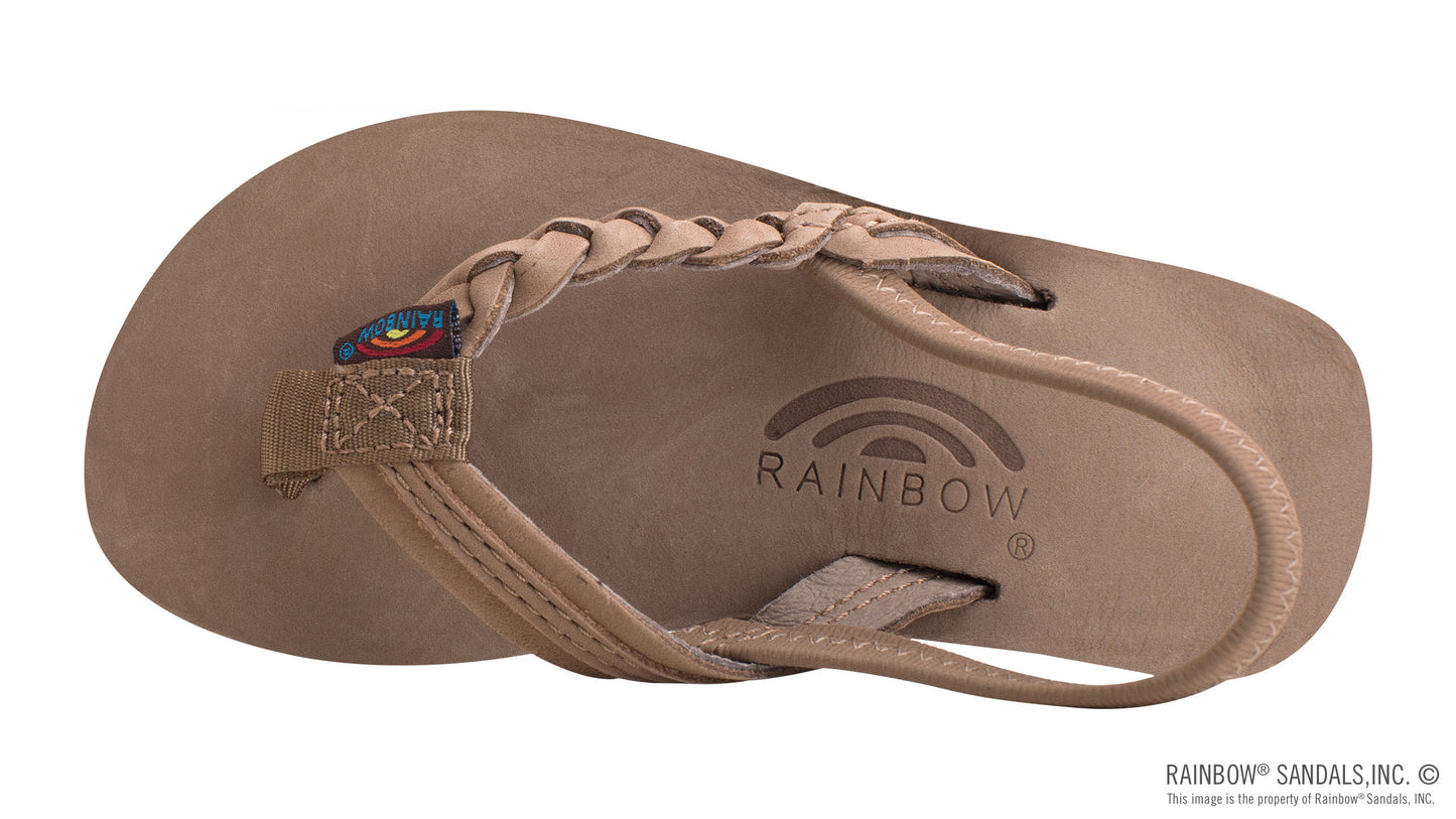 Kids Flirty Braidy - Dark Brown Leather