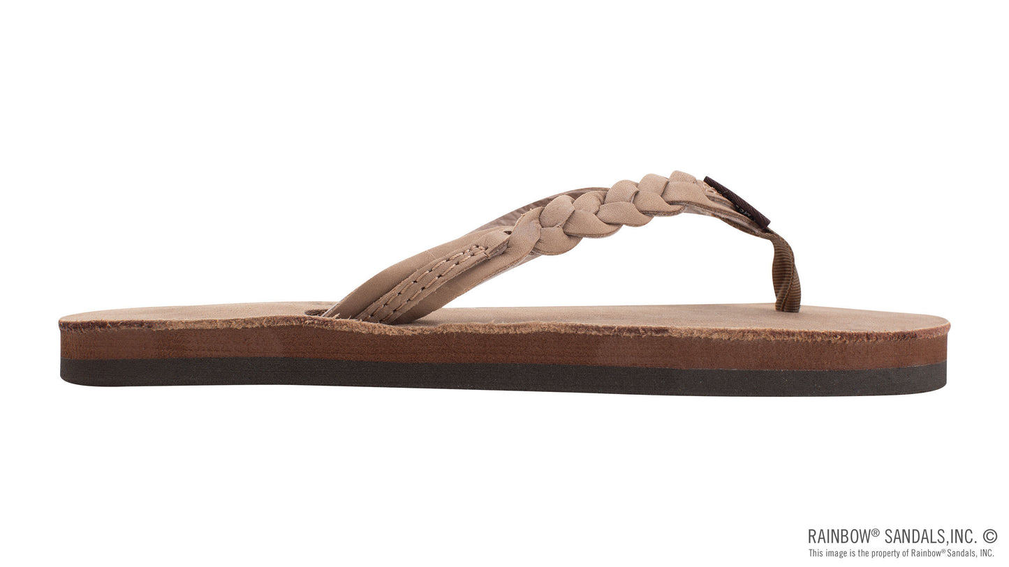 Kids Flirty Braidy - Dark Brown Leather