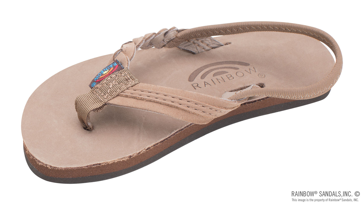 Kids Flirty Braidy - Dark Brown Leather