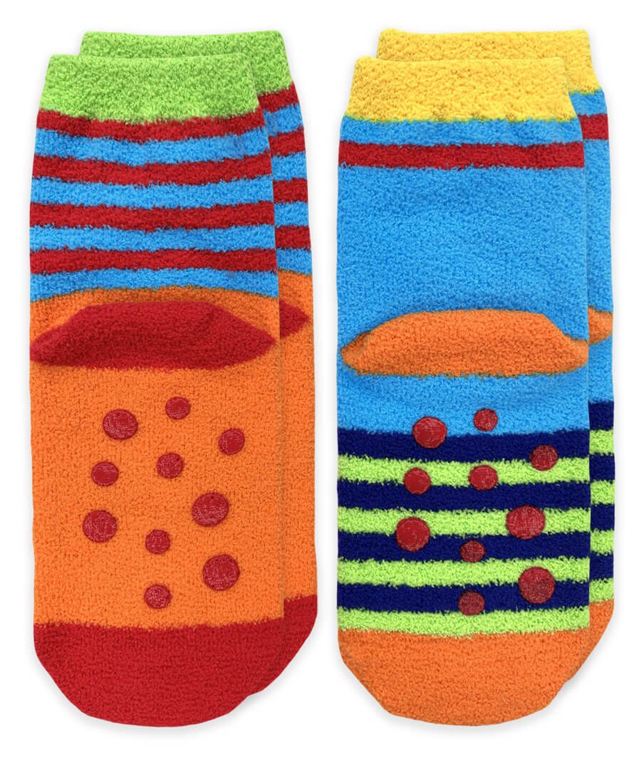 Monster Fuzzy Non-Skid Slipper Socks 2 Pair Pack
