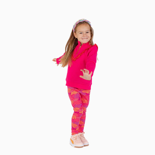 Nylon Leggings In Red Floral