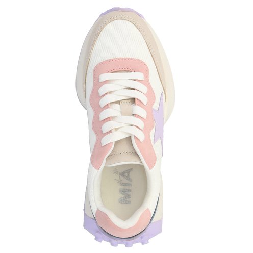 Cayli Lace Sneaker - White/Lilac Star