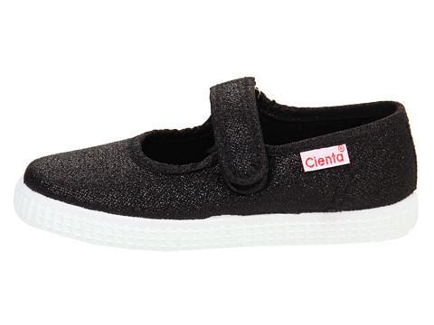 Cienta Mary Jane Black Sparkle
