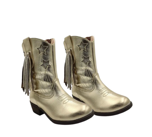 Sparkle Step Boot Metallic Gold
