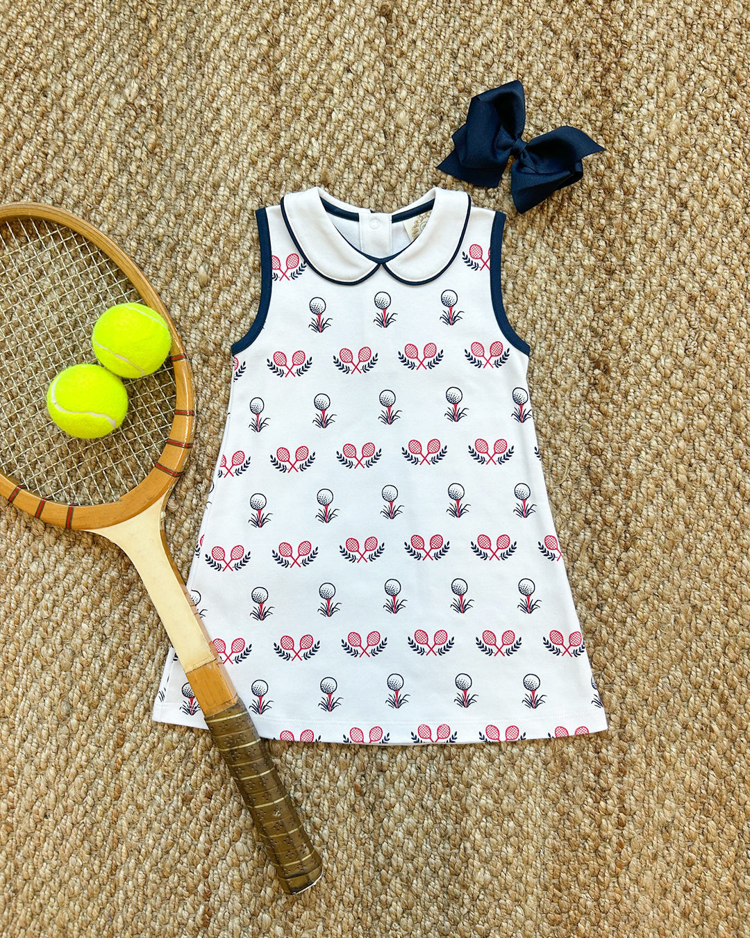 Sleeveless Maude's Peter Pan Collar Dress- Little Sport