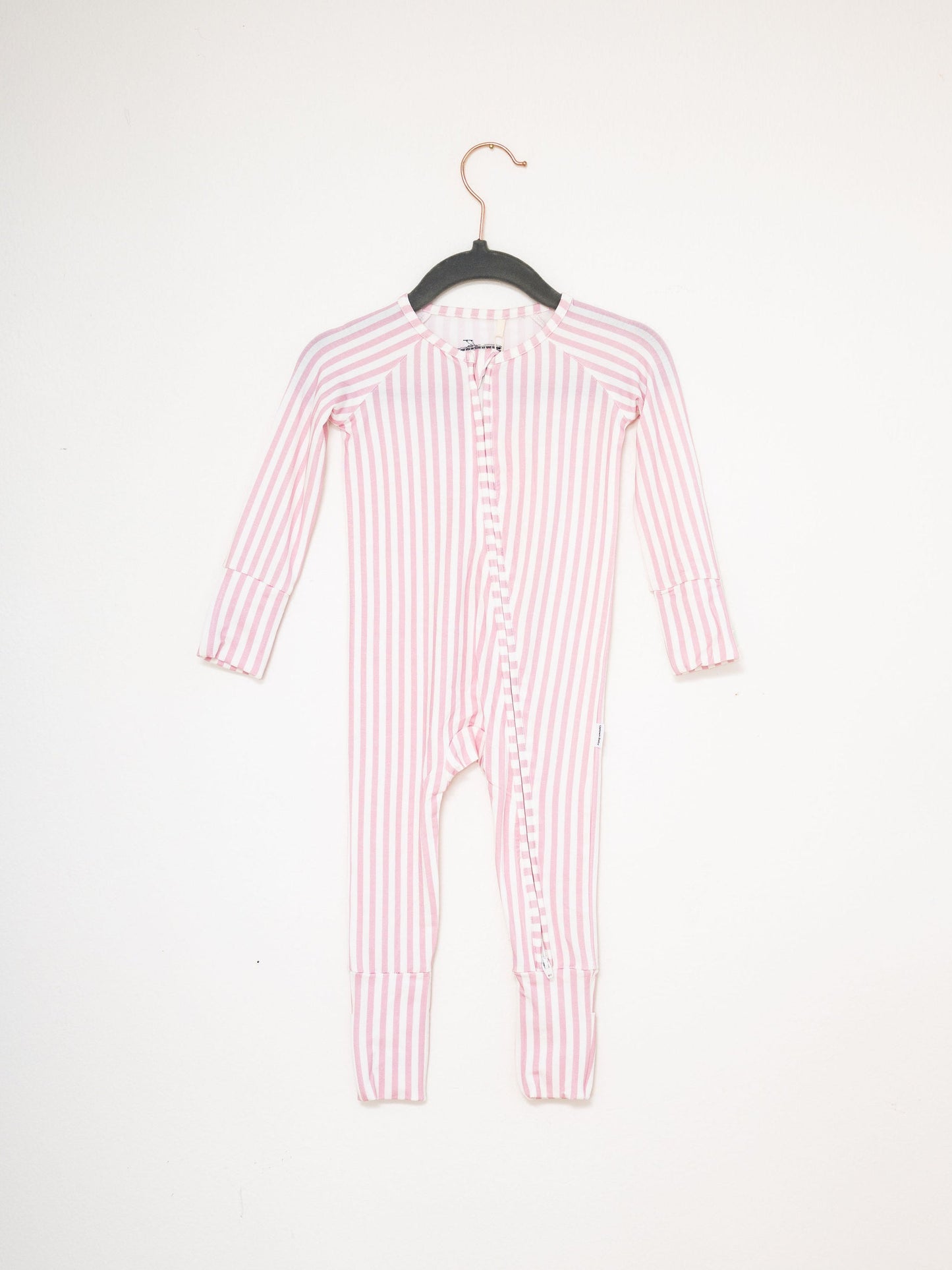 Sleep Romper - Mini Stripe Pink