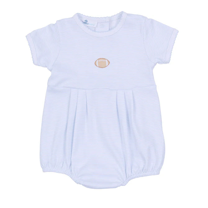 Touchdown Cutie Embroidered Bubble - Light Blue