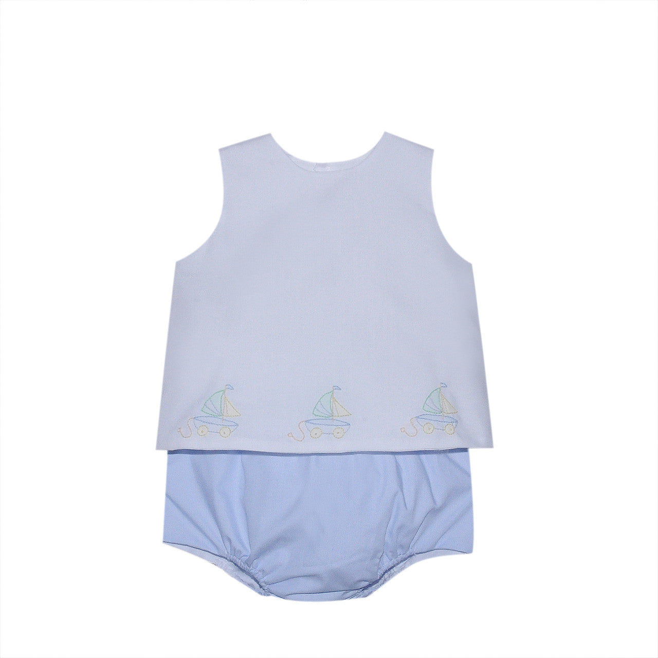 Blue Bailey Boy Diaper Set- Sailboat