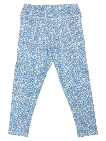 Mini Blue Floral Leggings