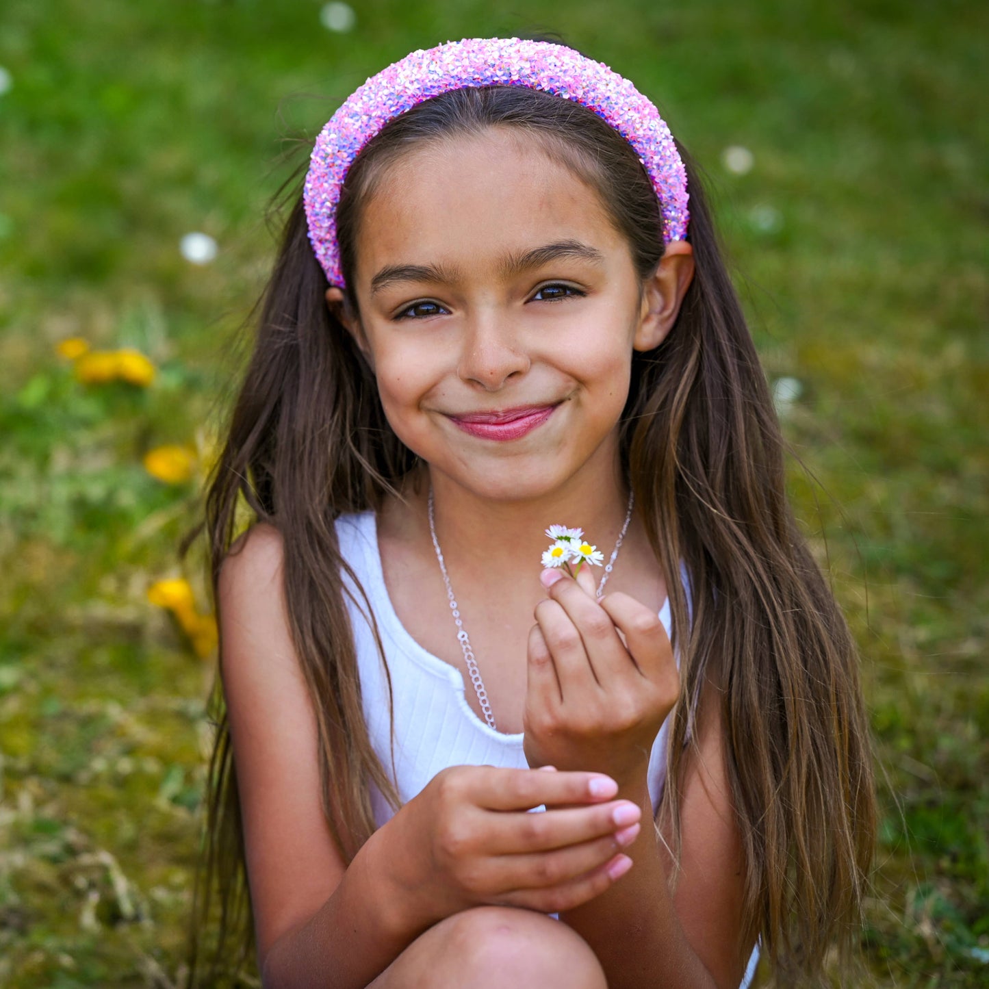 Kids Padded Headband - Chunky Sequin Hair Band: Multi-Colored