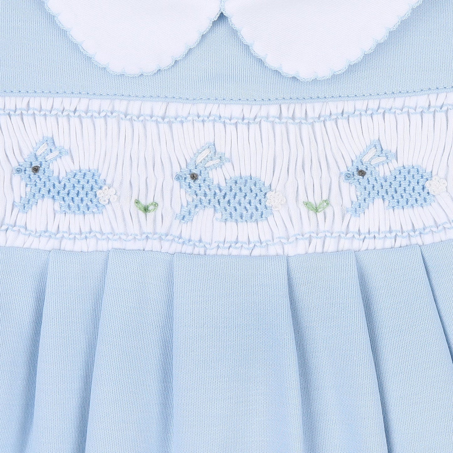 Pastel Bunny Classic Smocked Collar Bubble