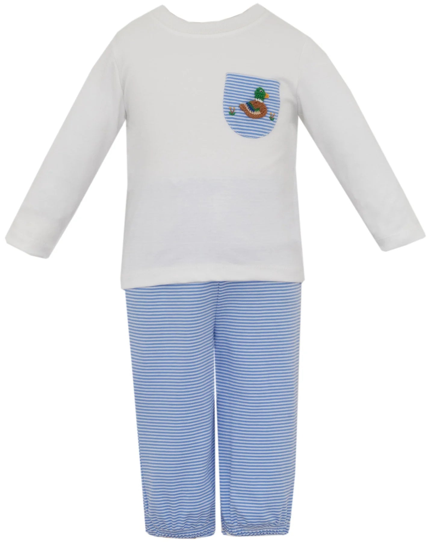 Mallard Duck Blue Stripe Pant Set