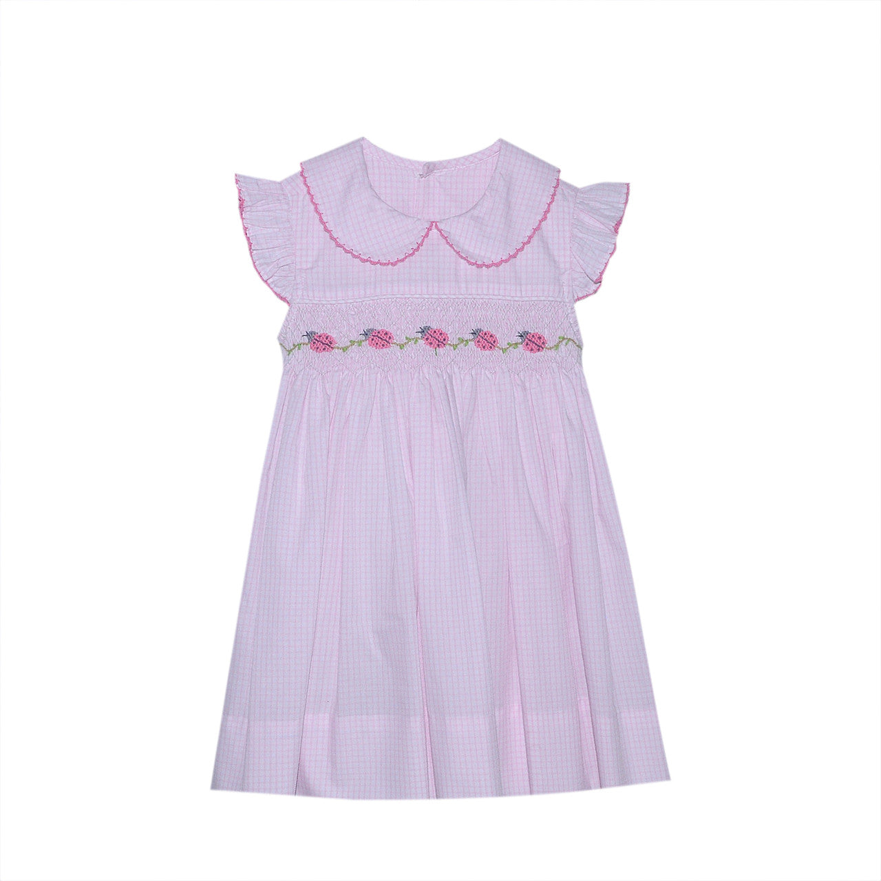 Pink Frances Dress- Ladybugs