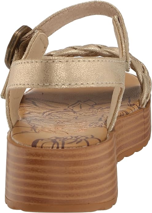Jasmine-K Karat Gold Leather Sandal