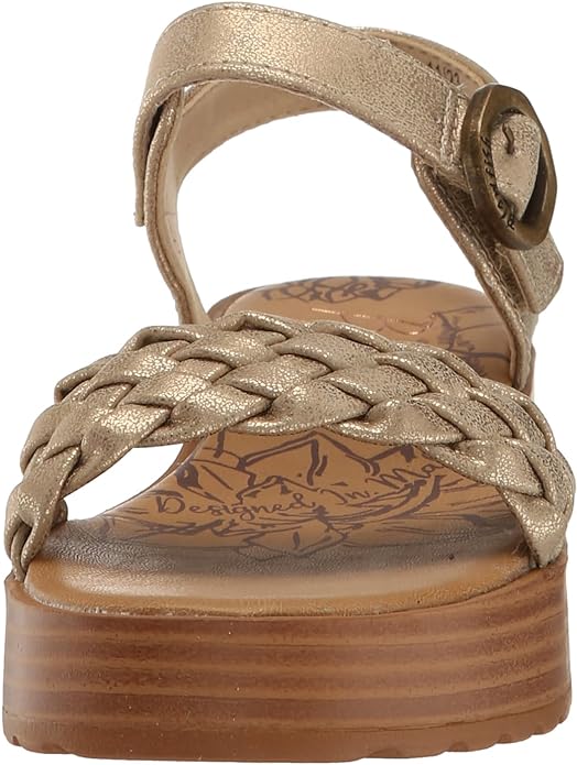 Jasmine-K Karat Gold Leather Sandal
