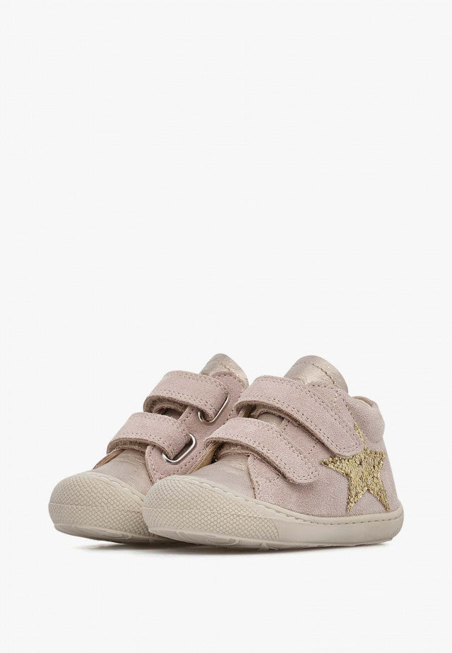 Kolde Shoe - Pink Suede Gold Glitter Star