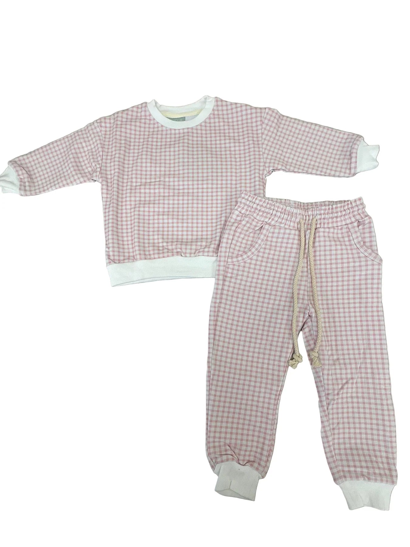 Jogger Set - Pink Gingham