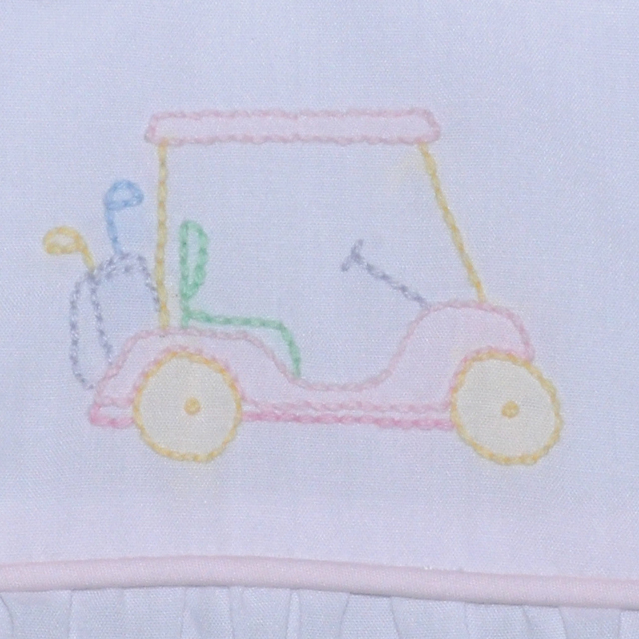 White Brady Girl Bubble- Golf Cart