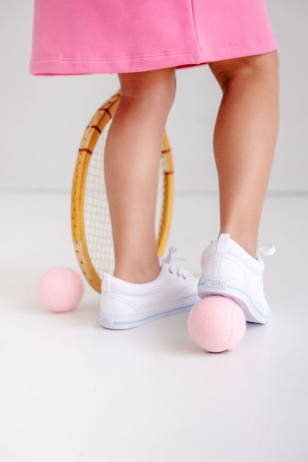Prep Step Sneaker - White/Blue Stripe
