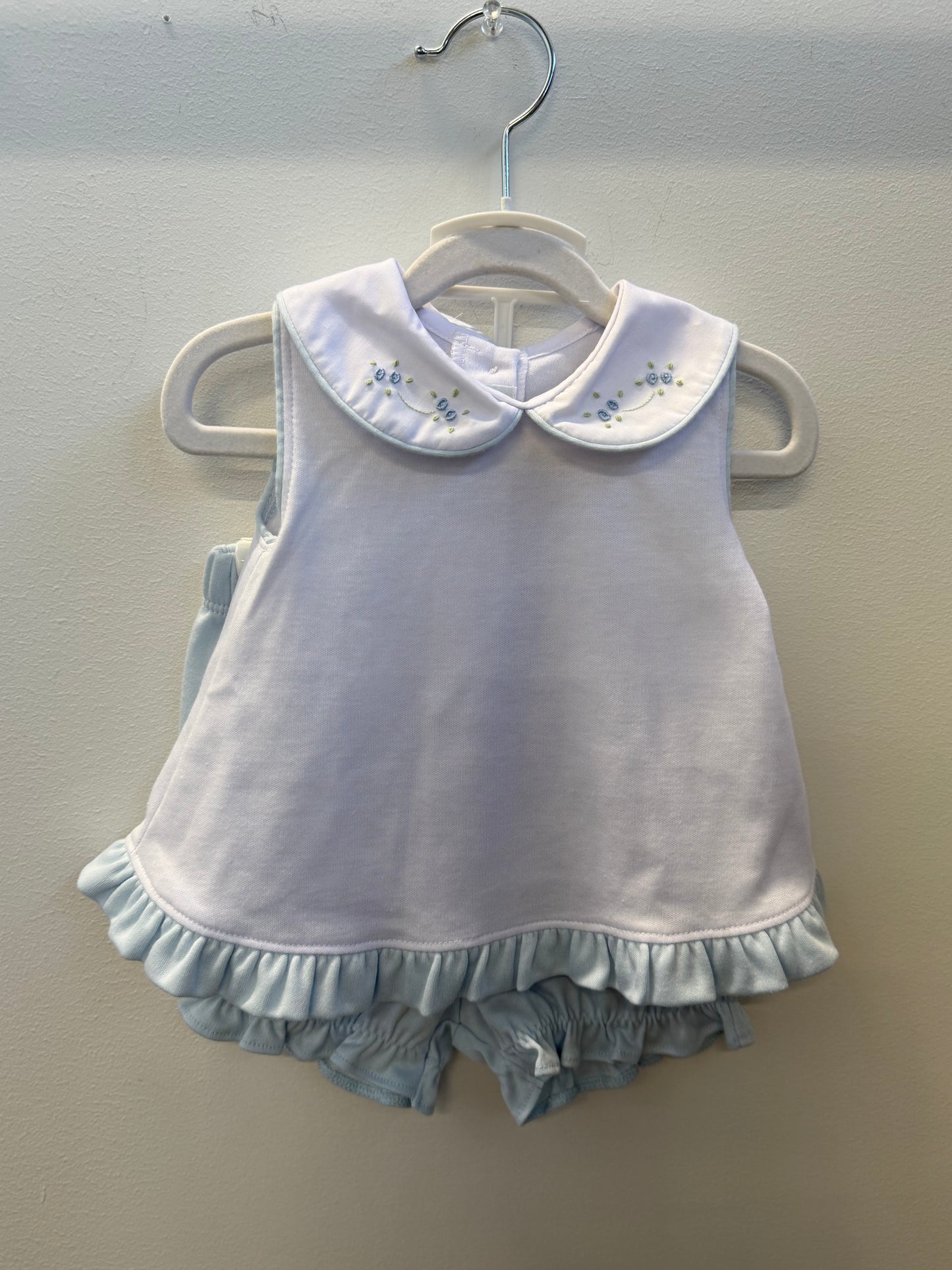 2 PC Set- Blue/White Tiny Bud