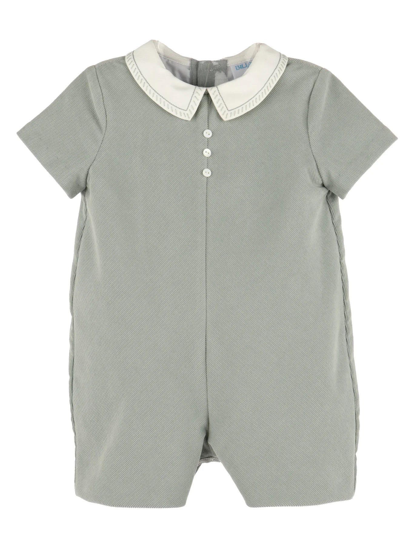 Cozy Cord Boy Romper- Forest Green