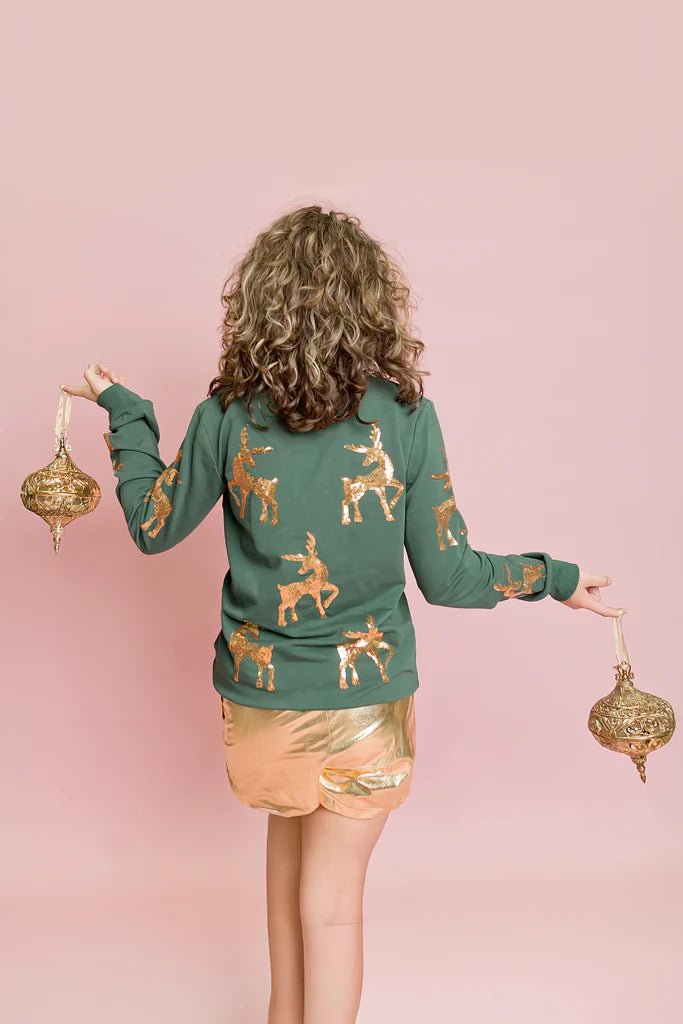 Green Reindeer Sweatshirt