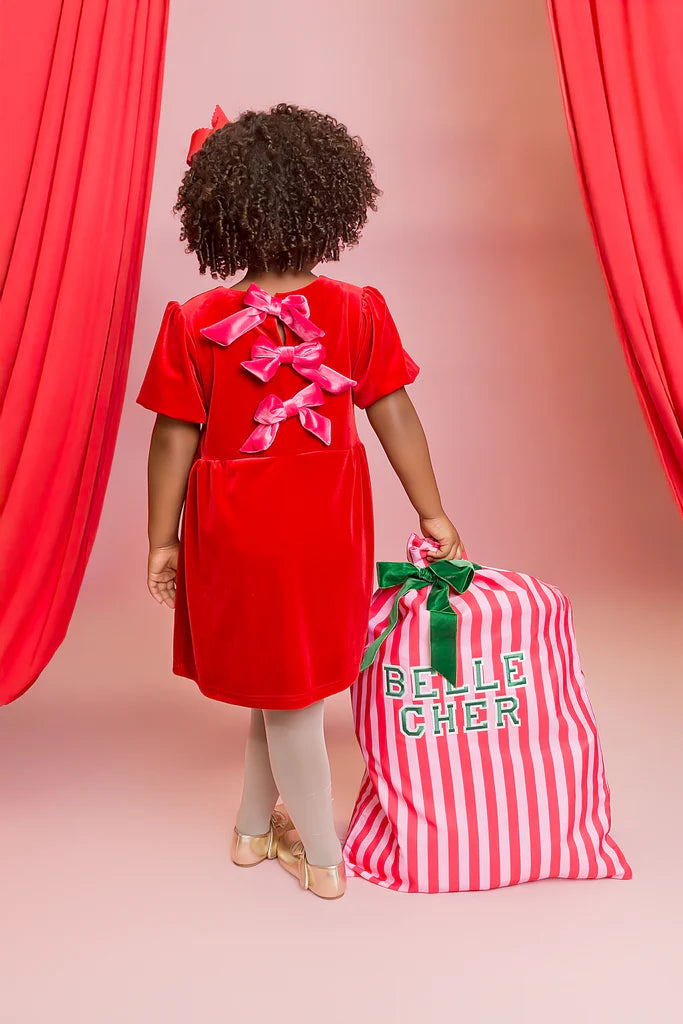Red Velvet Bow Dress