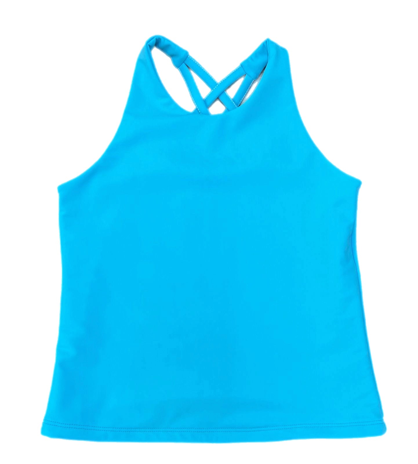 Cross Back Athleisure Top - Bright Blue