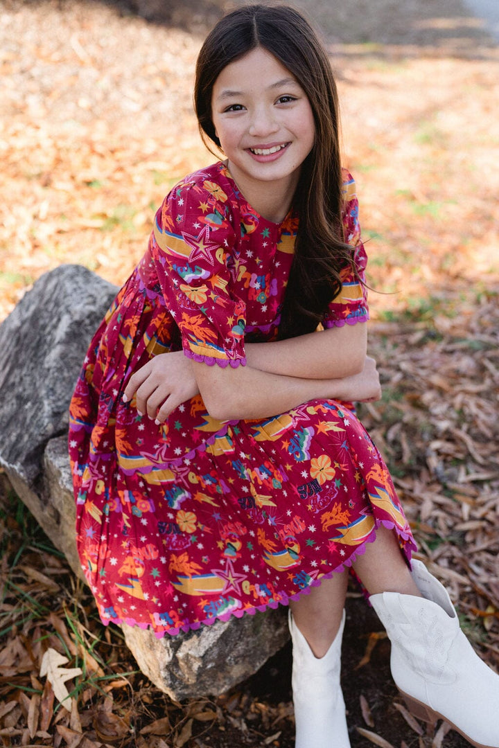 Quinn Dress- Cosmic Burgundy