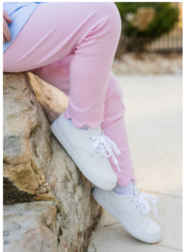 Light Pink Scallop Leggings