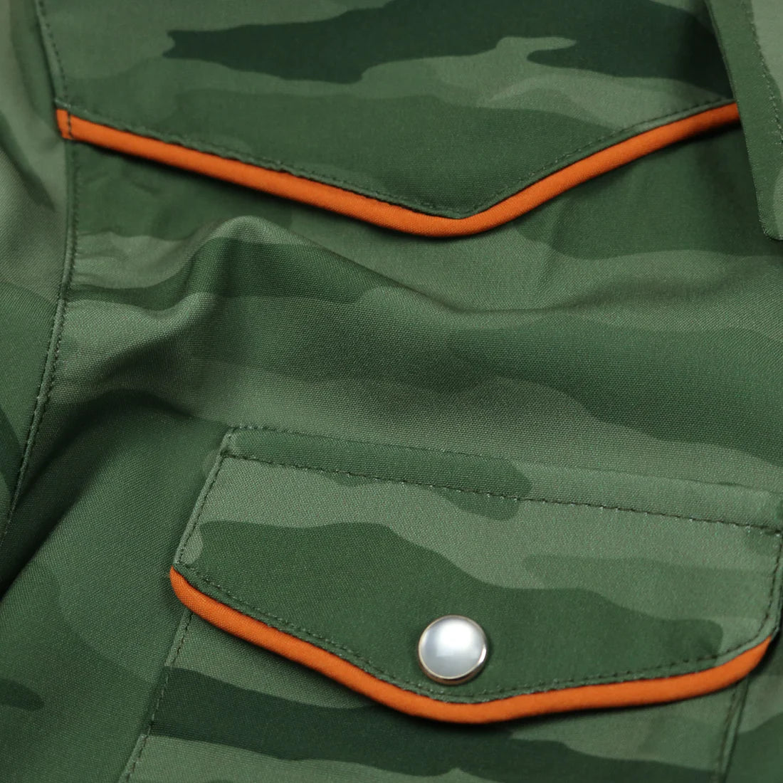 Classic Camo Green Pearl Snap Romper