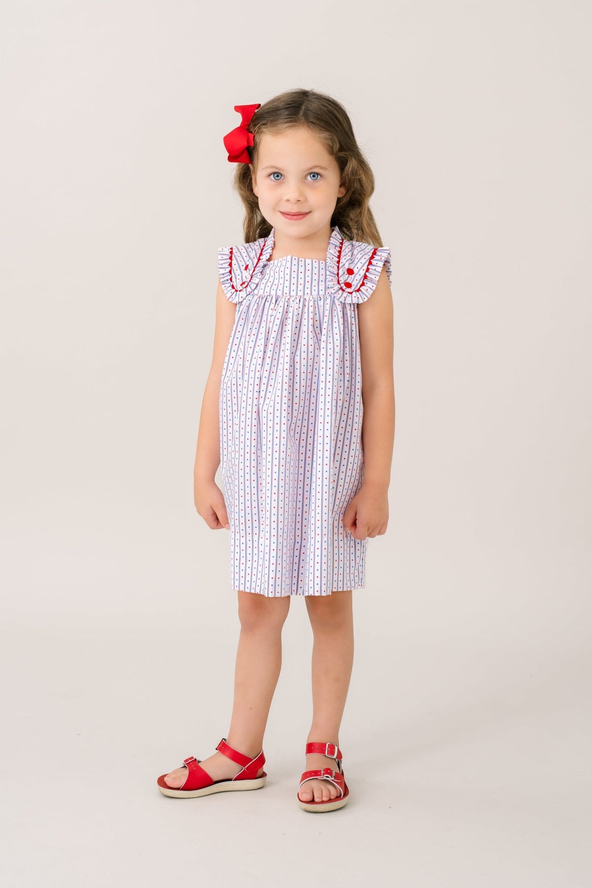 Frances Flap Dress - All American Raleigh Red
