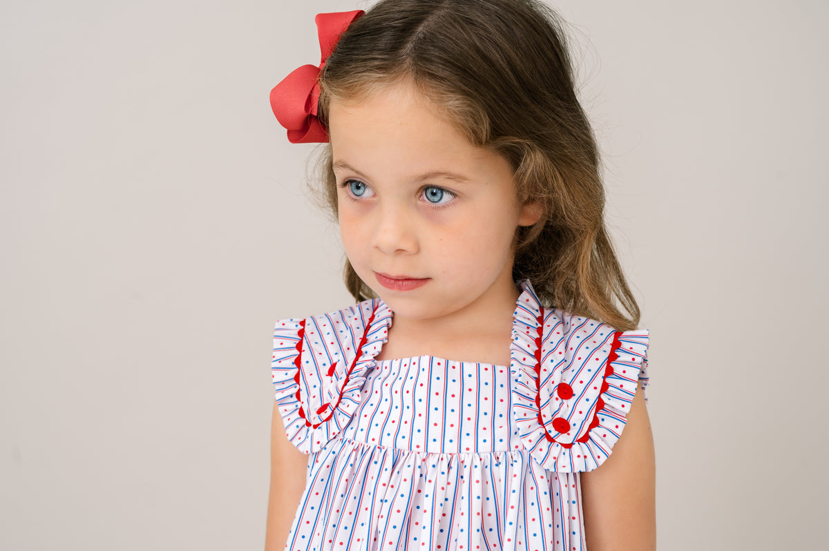 Frances Flap Dress - All American Raleigh Red