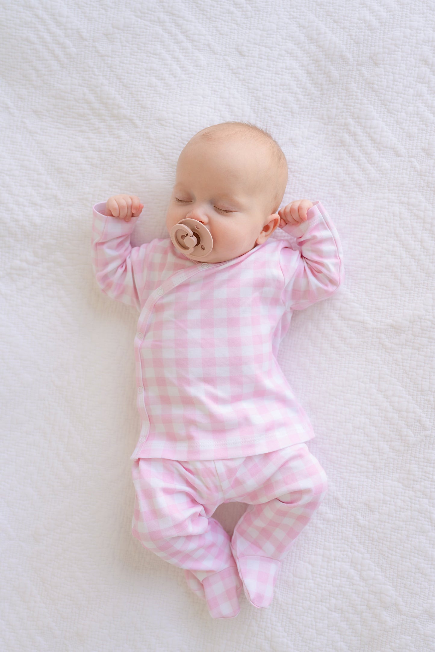 Cameron Cross Front Set - Pink Gingham