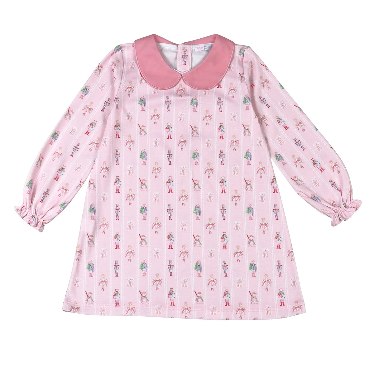 Pink Nutcracker Pima Scalop Collar Dress