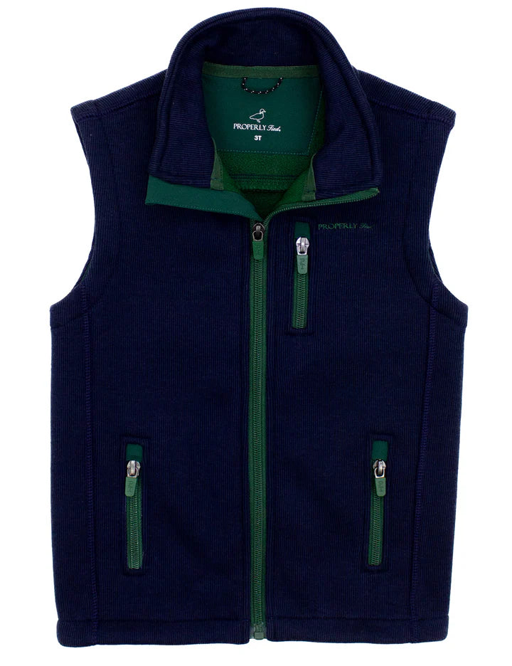 Boys highland vest navy