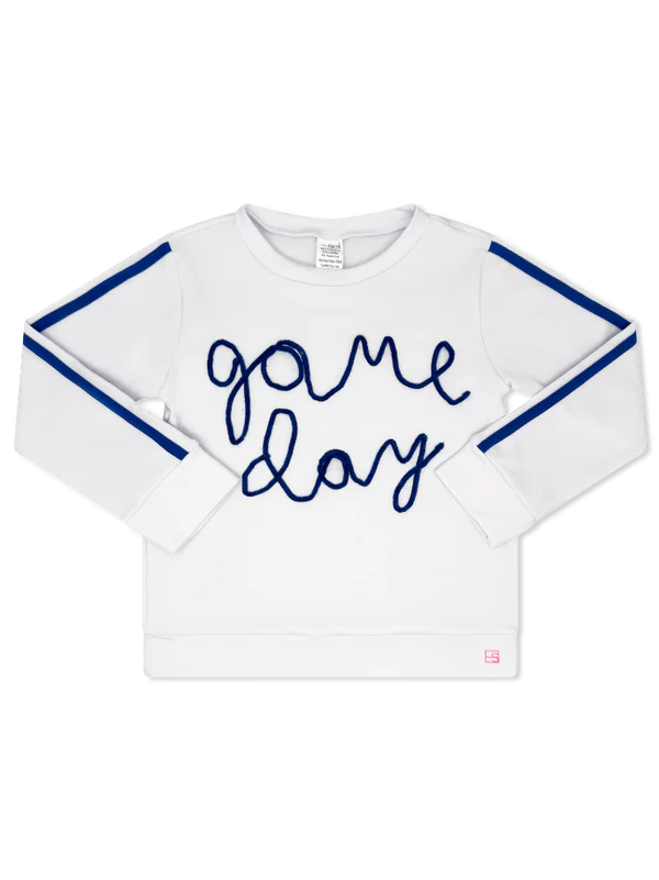 Alex Sweatshirt- Daisy White, Game Day Royal