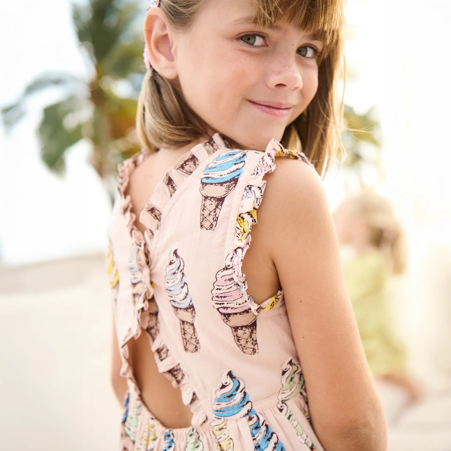Girls Alyssa Dress- Pink Soft Serve