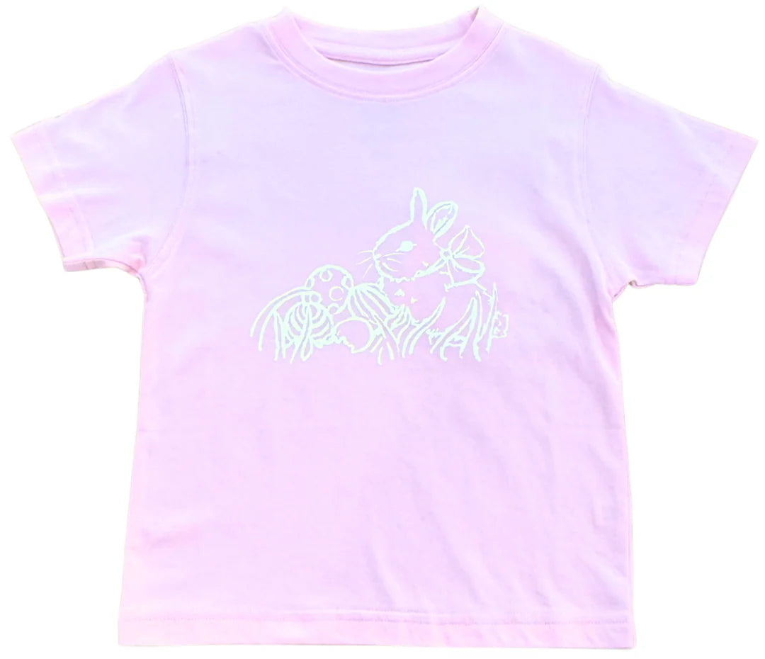 Short-Sleeve Light Pink Bunny T-Shirt