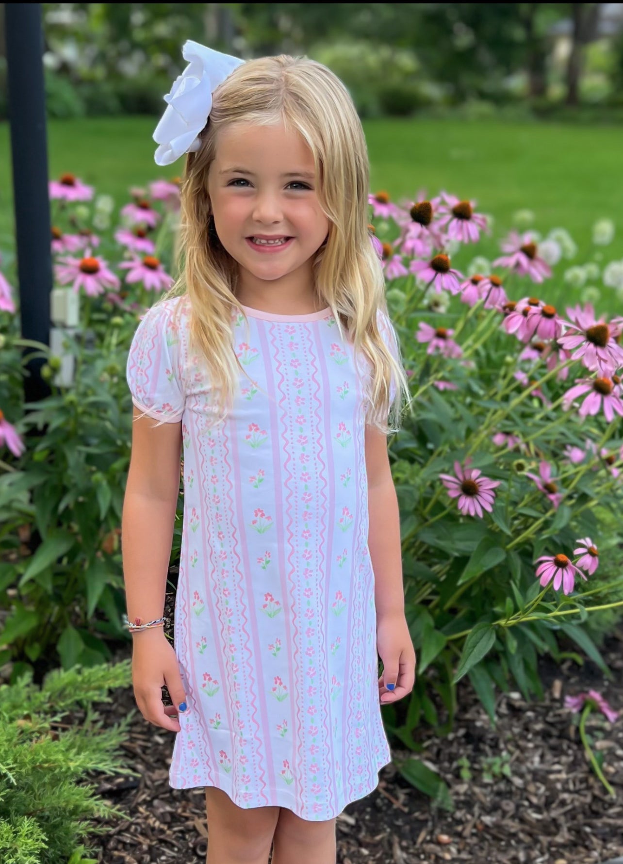 Play Dress - Pink Floral Scallop