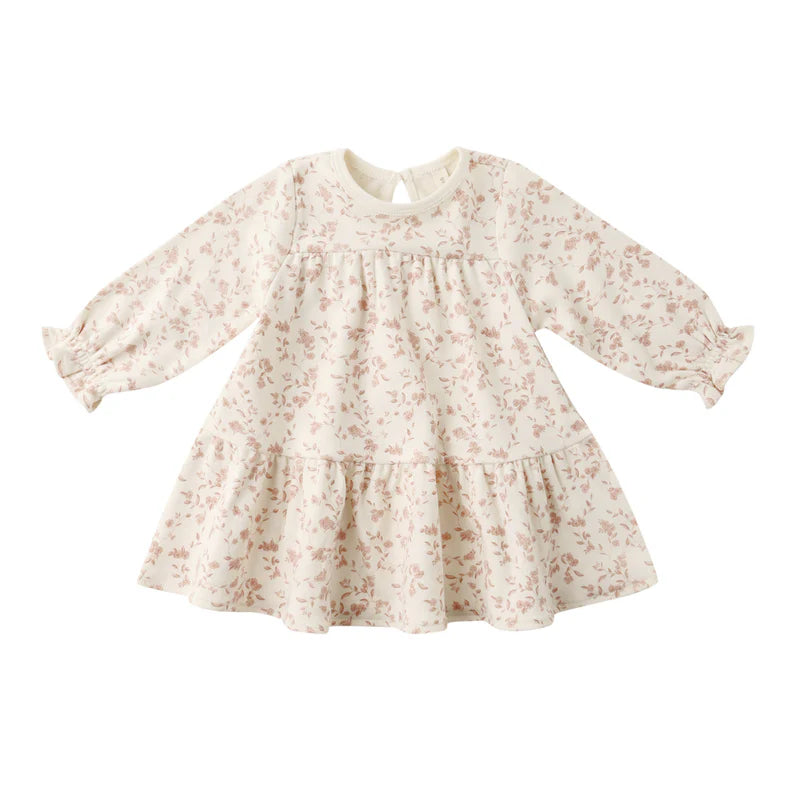 Tiered Jersey Dress/ French Garden