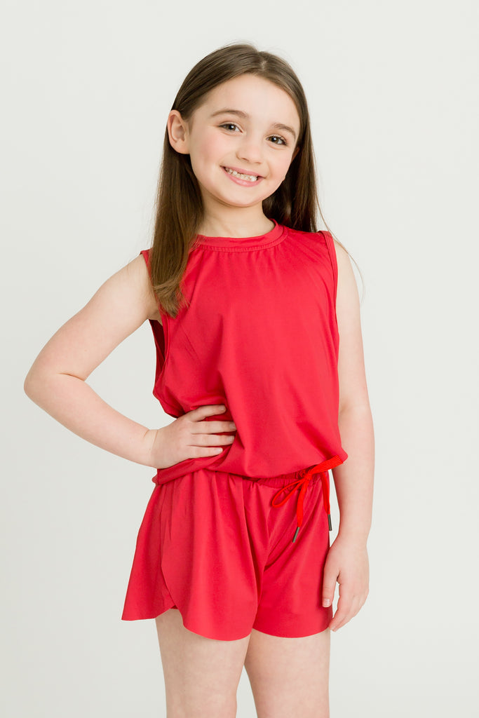 Red High Low Tank