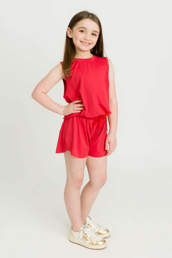 Red High Low Tank