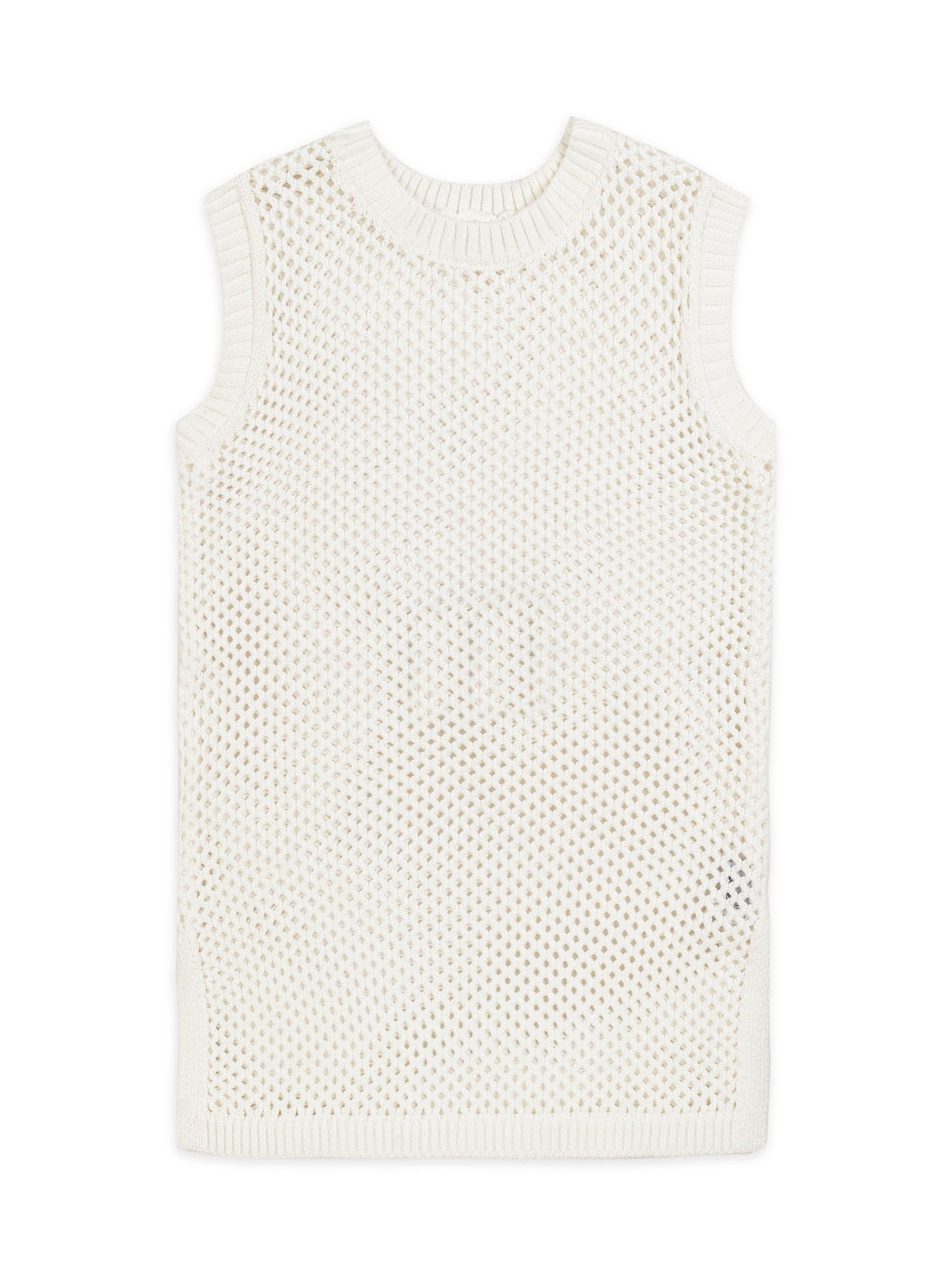 Reina Crochet Knit Cover-up Dress - White
